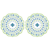 Easy Life Flowers Garden 23cm Bowl - Blue & Green
