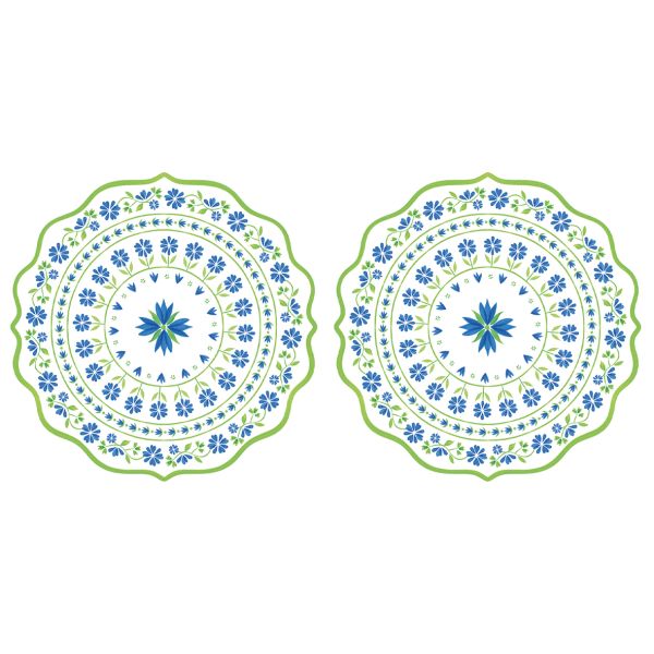 زبدية 23 سم من Easy Life Flowers Garden - أزرق وأخضر