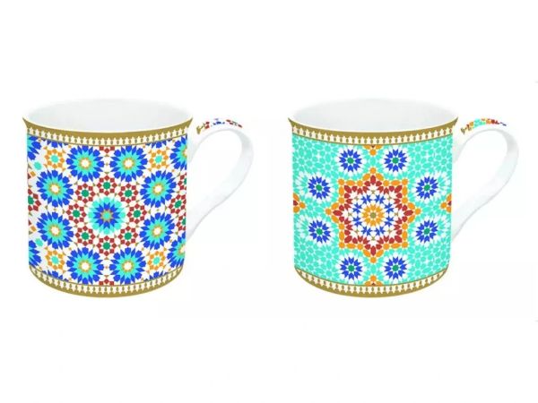 Easy Life Marrakech 2pcs Mug Set 300ml – Multi Colors Easy Life Marrakech 2pcs Mug Set 300ml – Multi Colors