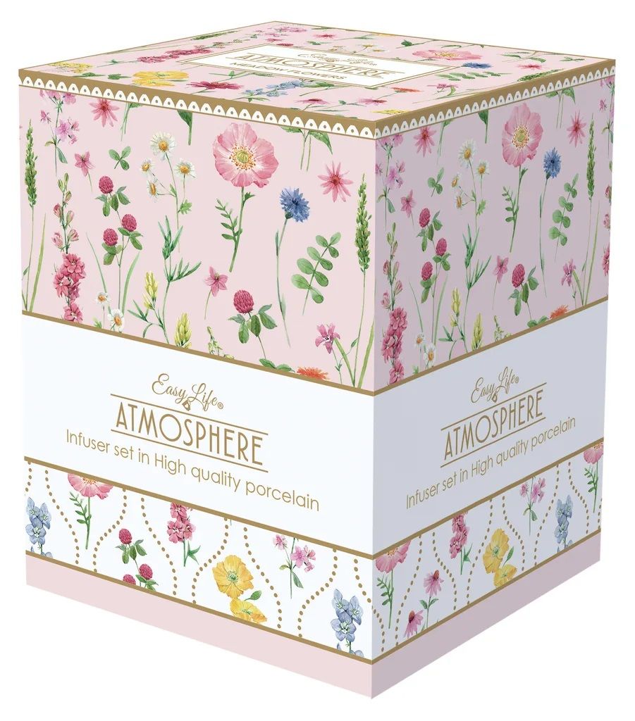 Easy Life Meadow Flowers 350ml Mug with Infuser & Lid