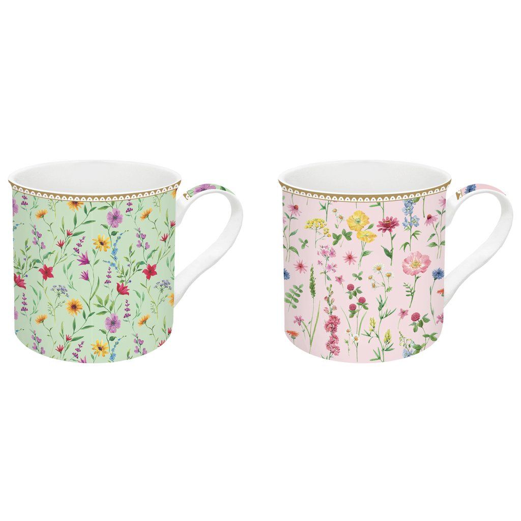 Easy Life Meadow Flowers 2pcs Mug Set 300ml – Multi Colors Easy Life Meadow Flowers 2pcs Mug Set 300ml – Multi Colors