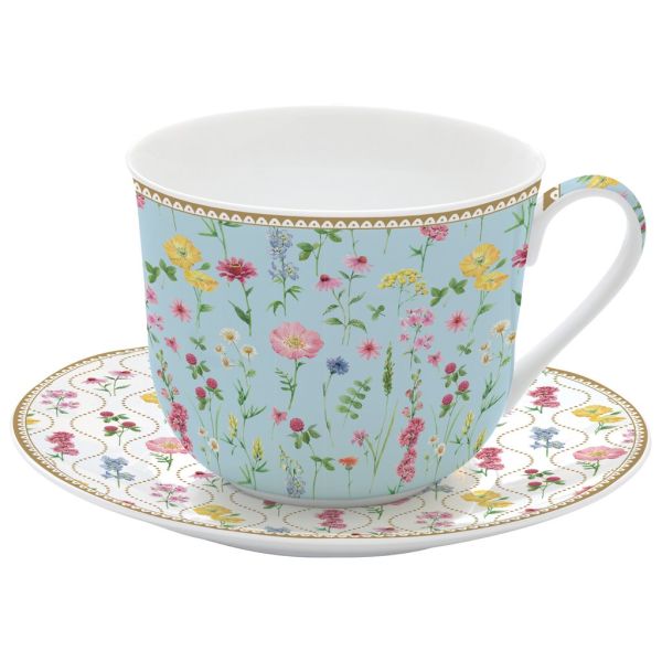 طقم فنجان شاي 2 قطعة 400 مل Easy Life Meadow Flowers