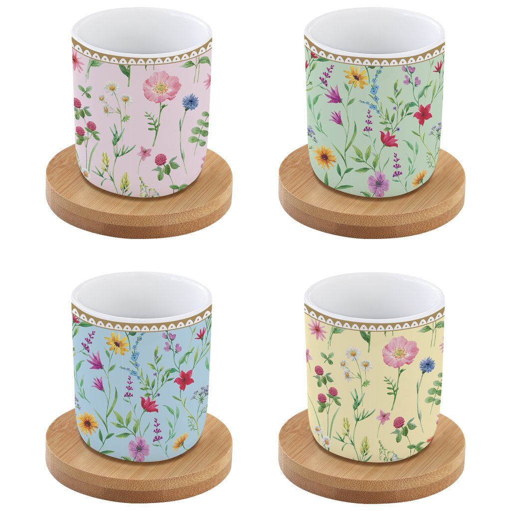 Easy Life Meadow Flowers 8pcs Coffee Cups Set 110ml Easy Life Meadow Flowers 8pcs Coffee Cups Set 110ml