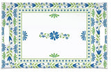 صينية 47×31 سم من Easy Life Flowers Garden - أزرق وأخضر