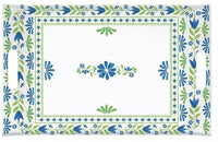 صينية 47×31 سم من Easy Life Flowers Garden - أزرق وأخضر