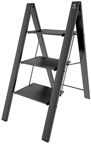 Colombo Leonardo 3-Step Ladder - Black | Safe & Durable Colombo Leonardo 3-Step Ladder - Black | Safe & Durable