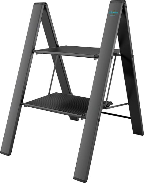 Colombo Leonardo 2-Step Ladder - Black | Safe & Durable Colombo Leonardo 2-Step Ladder - Black | Safe & Durable