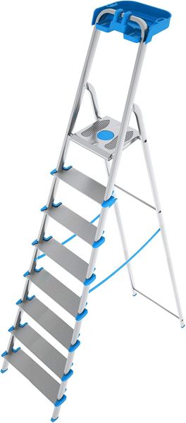 Colombo Atlantica 8-Step Ladder - Silver | Safe & Durable Colombo Atlantica 8-Step Ladder - Silver | Safe & Durable