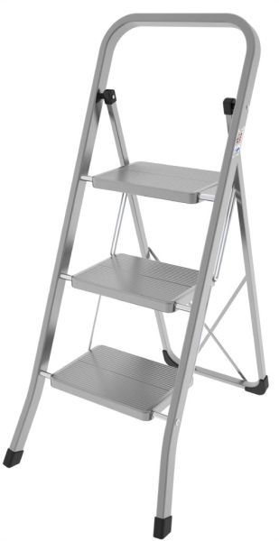 Colombo Stabil 3-Step Ladder - Silver | Safe & Durable Colombo Stabil 3-Step Ladder - Silver | Safe & Durable