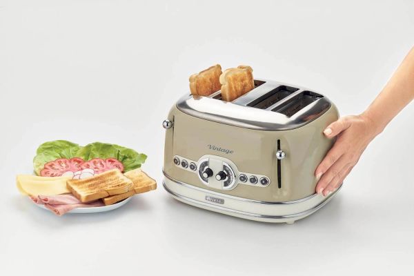 Ariete Vintage 4-Slot Toaster – Beige, Classic Design Ariete Vintage 4-Slot Toaster – Beige, Classic Design