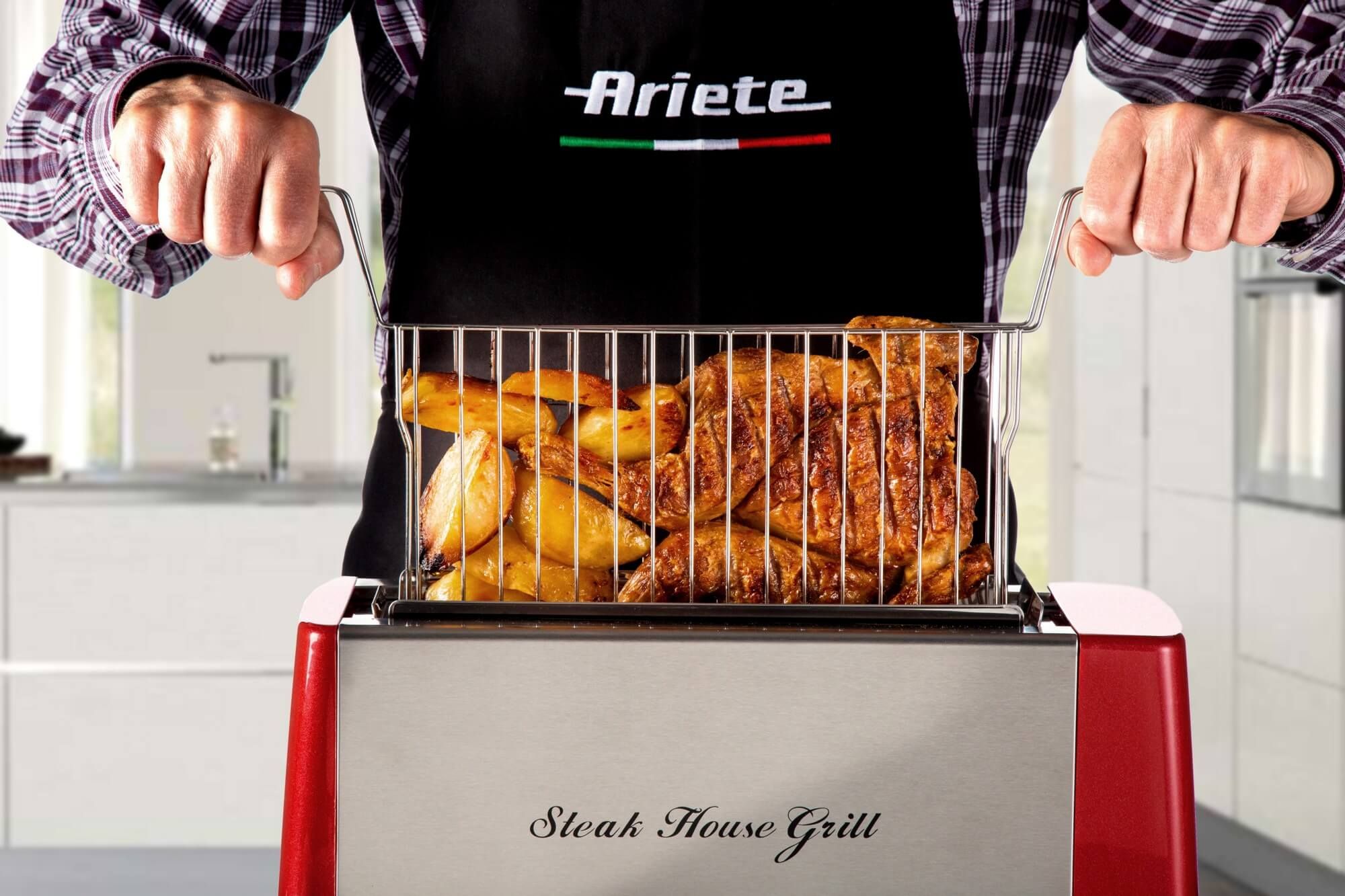 Ariete Party Time 730 Electric Grill – Red – Quick & Delicious