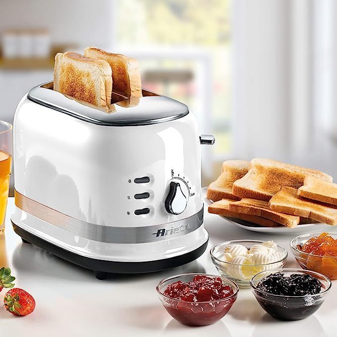 Ariete Moderna 2-Slice Toaster – White, Stylish & Easy Use Ariete Moderna 2-Slice Toaster – White, Stylish & Easy Use