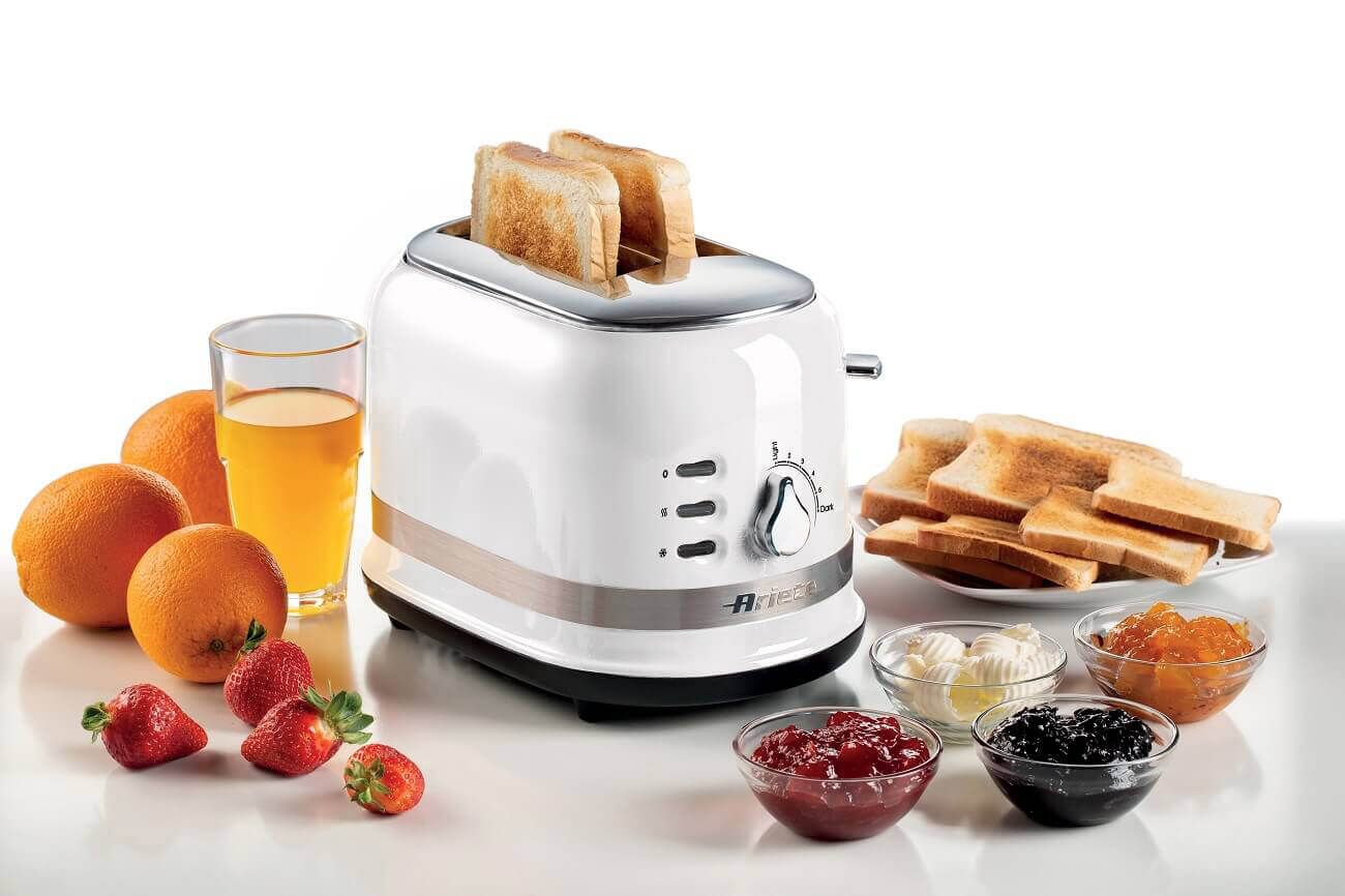 Ariete Moderna 2-Slice Toaster – White, Stylish & Easy Use Ariete Moderna 2-Slice Toaster – White, Stylish & Easy Use