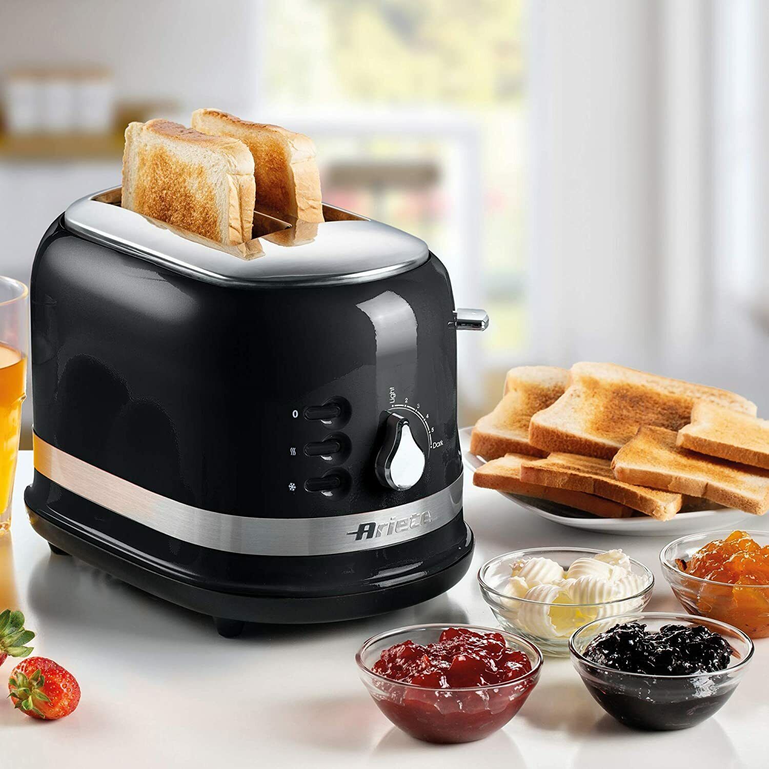 Ariete Moderna 2-Slice Toaster – Black – Perfect Toast Ariete Moderna 2-Slice Toaster – Black – Perfect Toast