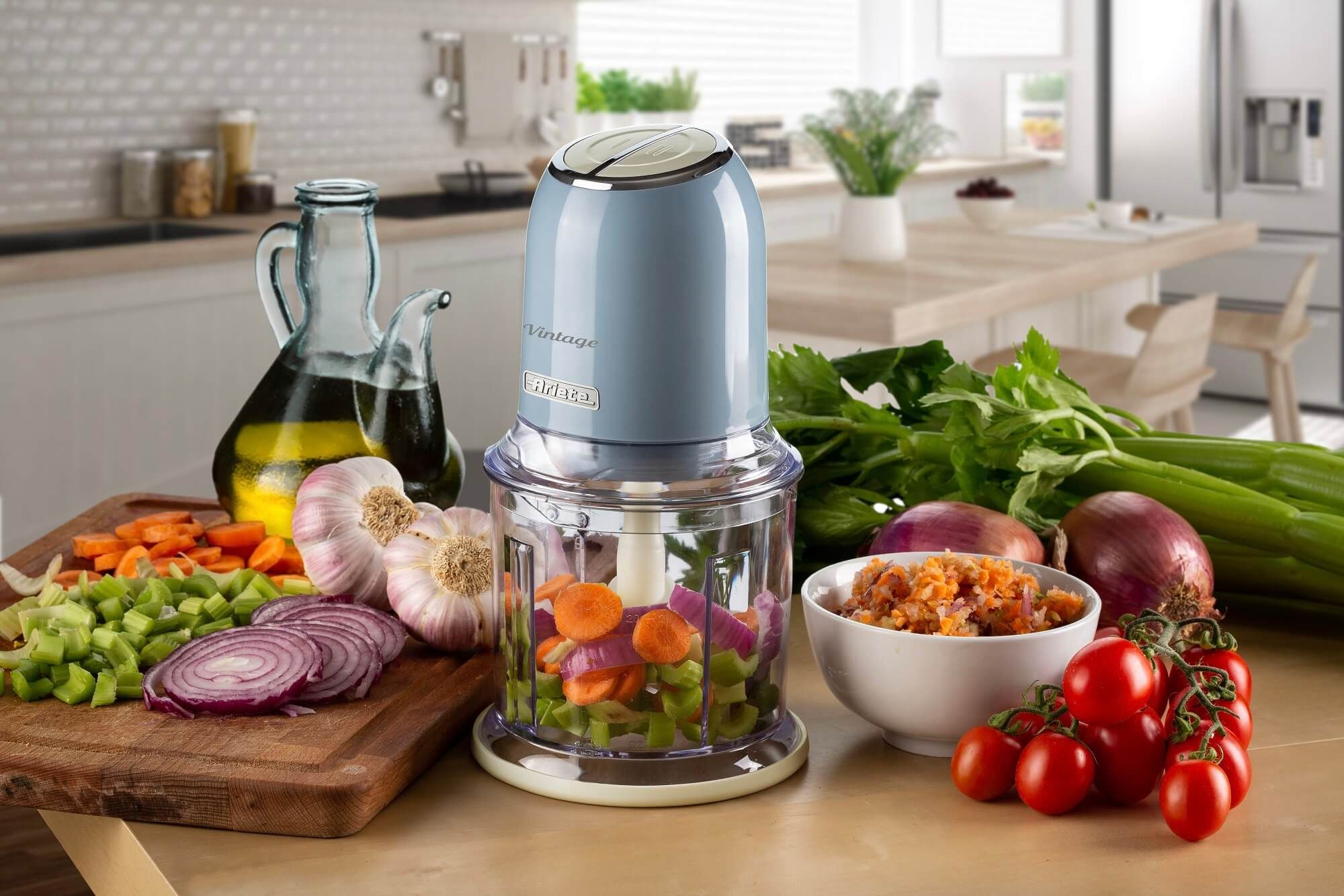 Ariete Vintage Electric Slicer – Blue, Precise & Fast