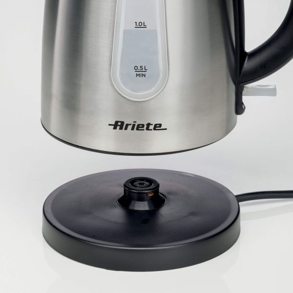 Ariete Breakfast 1.7L Electric Kettle – Silver, Fast Heating