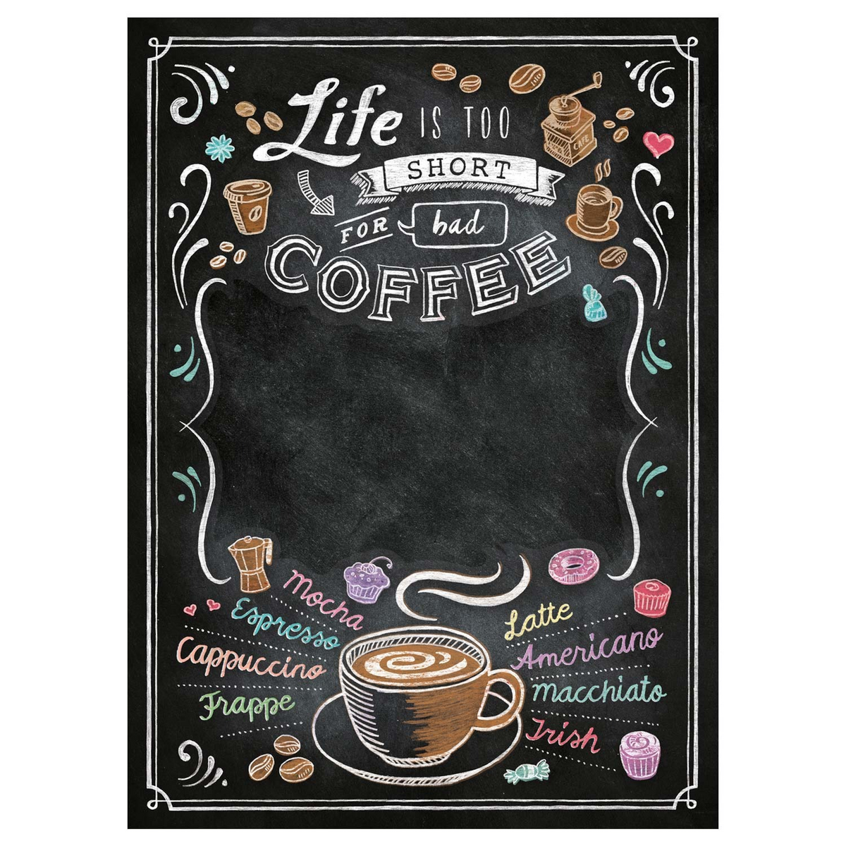 Clementoni Blackboard – CO95030069 Jigsaw Puzzle – 1000 Pieces