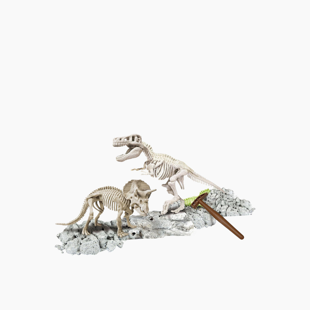 Clementoni Archeo T-Rex & Triceratops Fluo