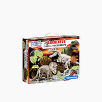 Clementoni Archeo T-Rex & Triceratops Fluo