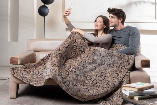Imetec Adapto Electric Sofa Blanket 140×180 cm - Brown/Beige