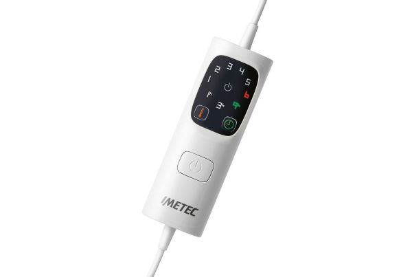 بطانية صوفا كهرباء Imetec Adapto 150×110 سم بجيوب - رمادي/أحمر