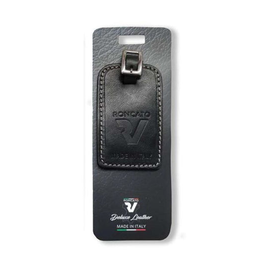 Roncato E-Lite Leather Name Tag - Black