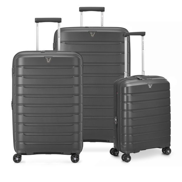 طقم حقائب سفر Roncato Butterfly 3 قطع - رصاصي مقاوم للصدمات طقم حقائب سفر Roncato Butterfly 3 قطع - رصاصي مقاوم للصدمات
