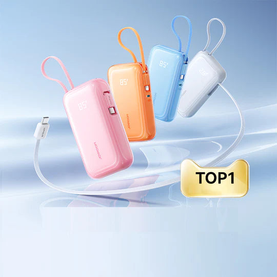 JOYROOM Retractable Power Bank 10000mAh - 35W Fast Charging