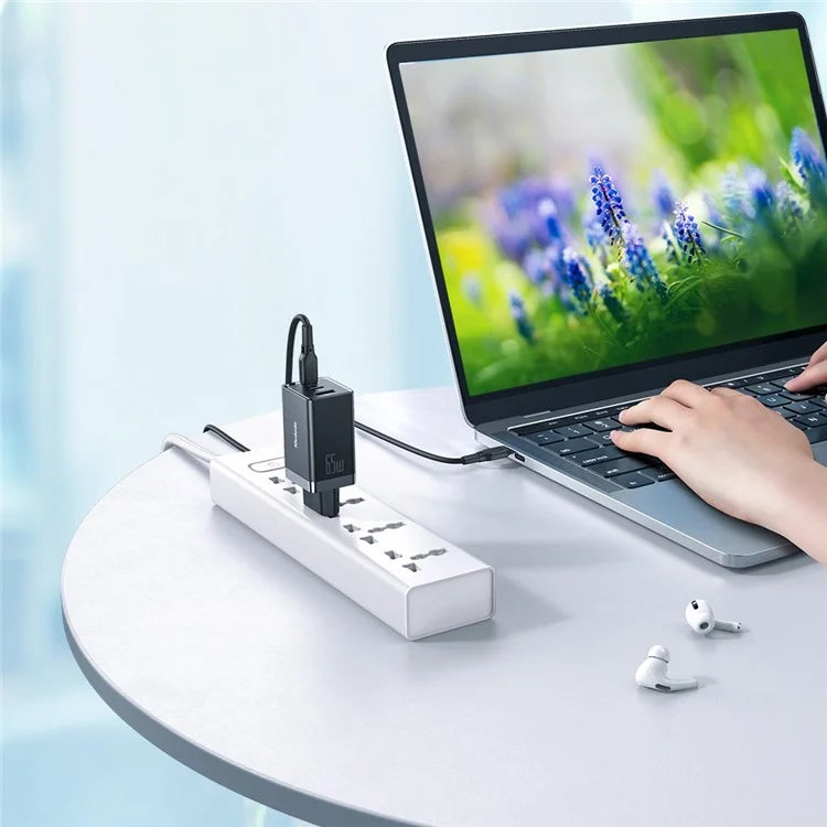 Mcdodo GaN 5 Mini 65W Fast Charger & C to C Cable - Black Mcdodo GaN 5 Mini 65W Fast Charger & C to C Cable - Black