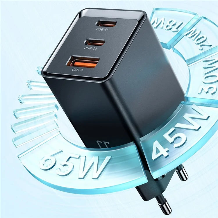 Mcdodo GaN 5 Mini 65W Fast Charger & C to C Cable - Black Mcdodo GaN 5 Mini 65W Fast Charger & C to C Cable - Black
