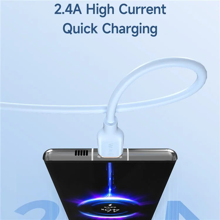 DEVIA Jelly Series 1.2m USB-A to Type-C Silicone Charging Cable Data Sync Cord - Black DEVIA Jelly Series 1.2m USB-A to Type-C Silicone Charging Cable Data Sync Cord - Black