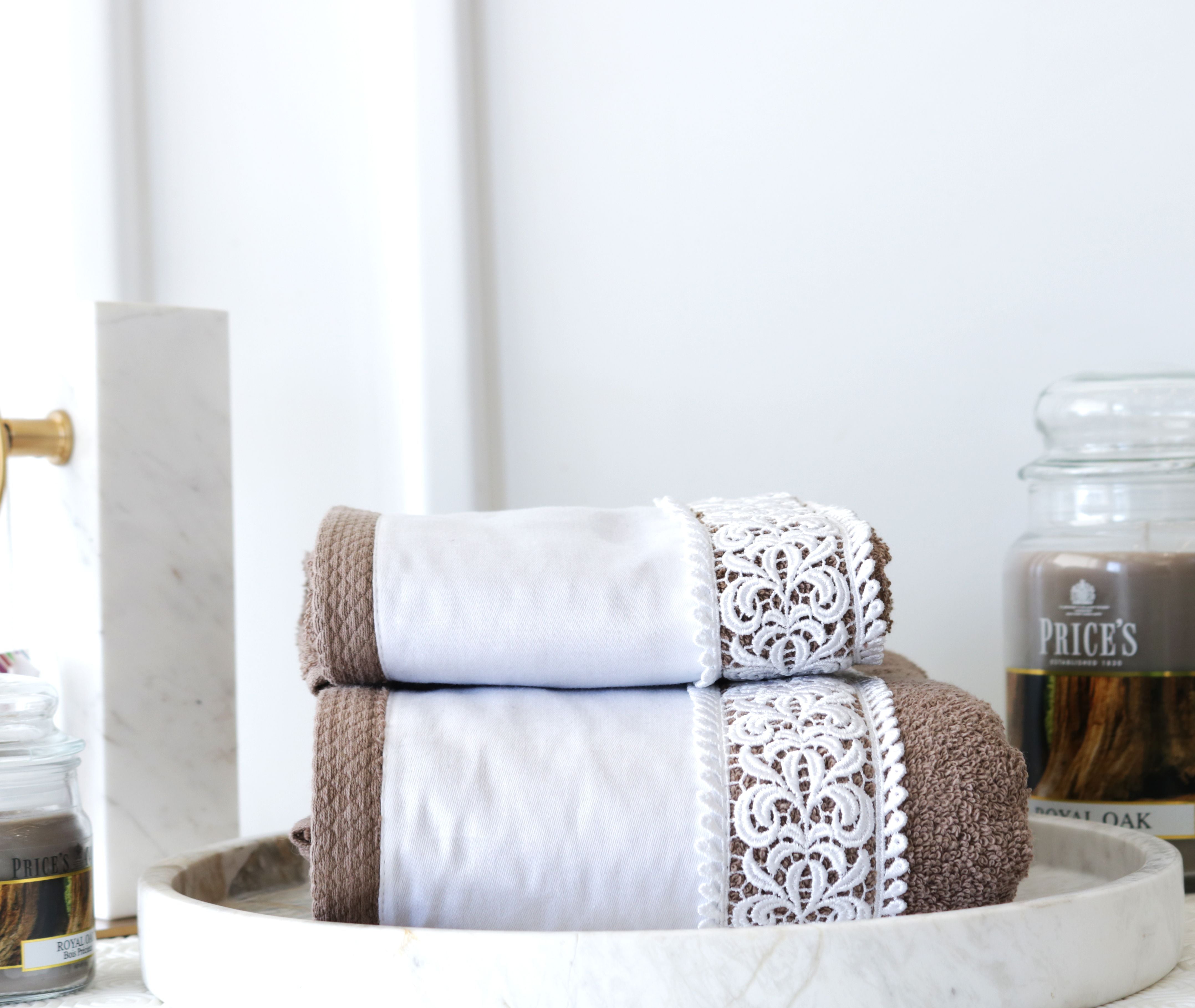 Dreams Ely 2-Piece Bath Towels Set - Brown