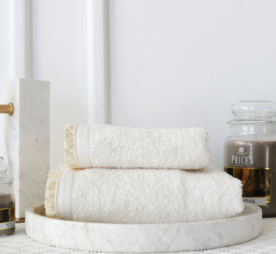 Dreams Georgette 2-Piece Bath Towels Set - Cream