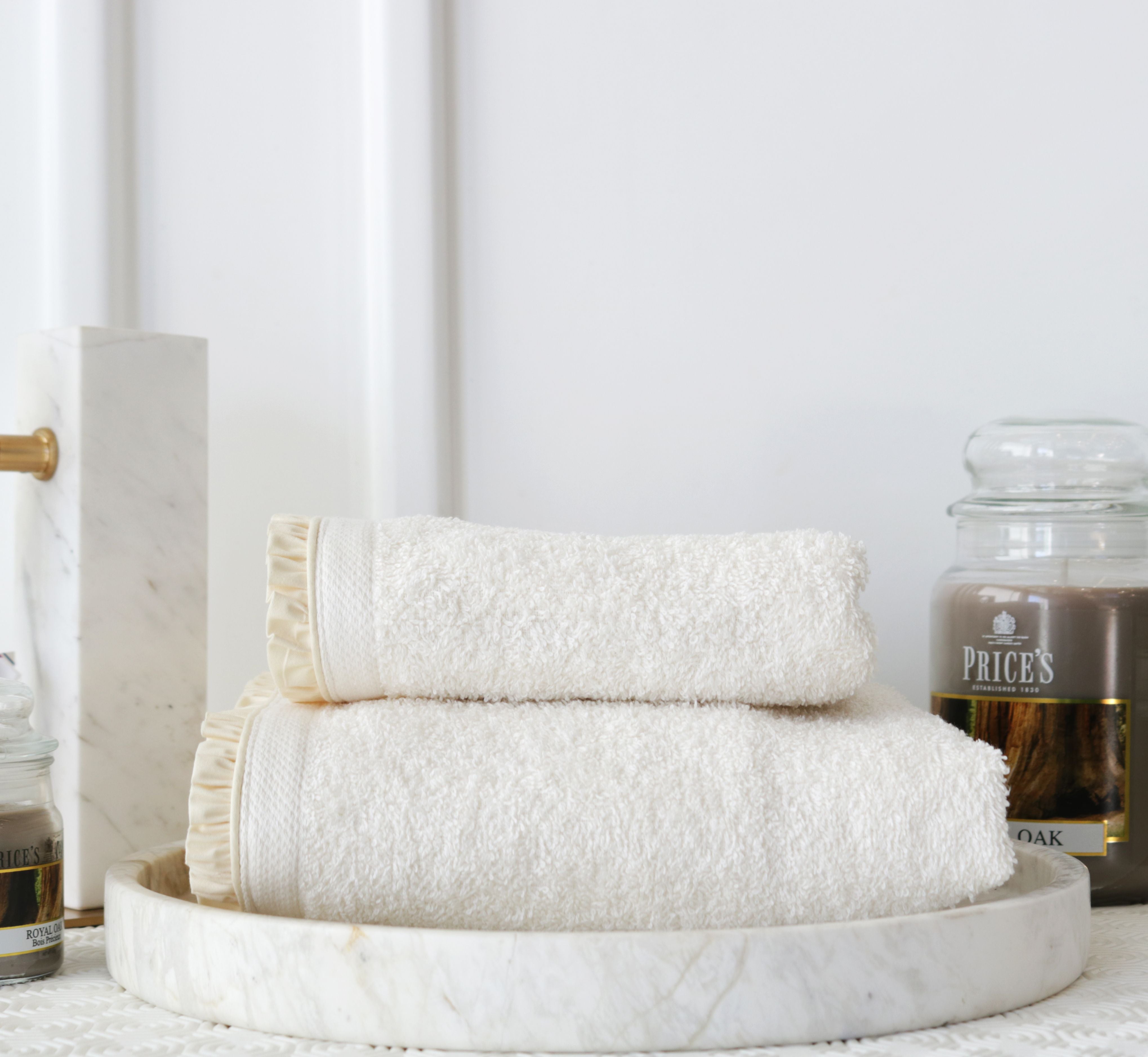 Dreams Georgette 2-Piece Bath Towels Set - Cream