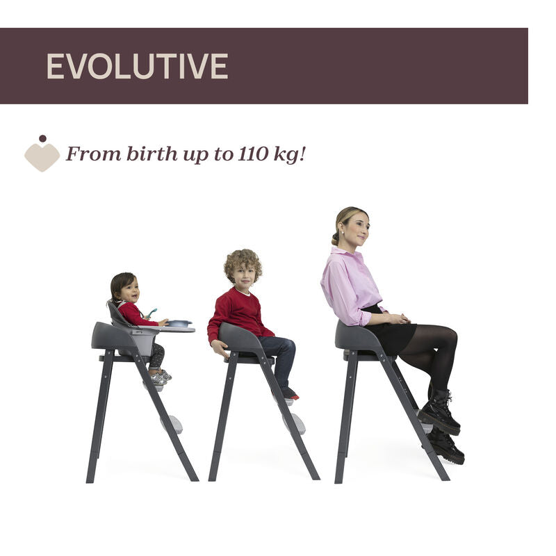 Chicco Crescendo Up Highchair – Black Re_Lux Chicco Crescendo Up Highchair – Black Re_Lux