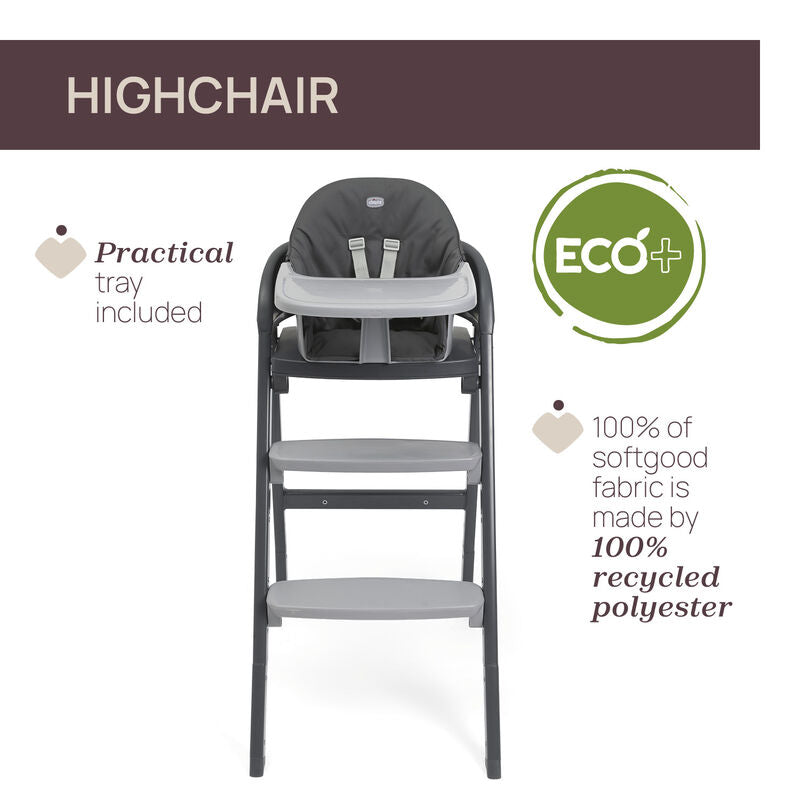 Chicco Crescendo Up Highchair – Black Re_Lux Chicco Crescendo Up Highchair – Black Re_Lux