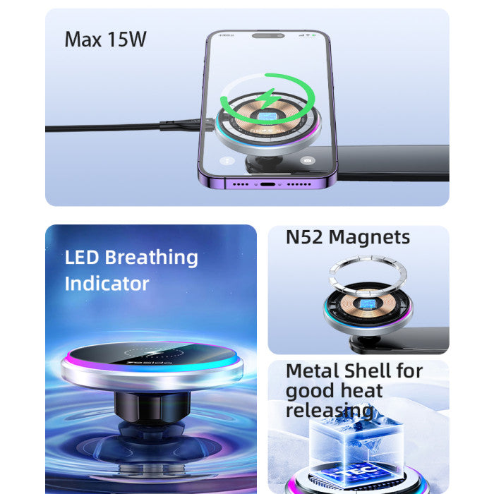 YESIDO Wireless Charger - 360° Rotation 15W Fast Charging YESIDO Wireless Charger - 360° Rotation 15W Fast Charging