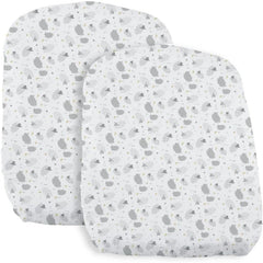 Chicco Baby Hug 4-in-1 Crib Sheet Set – Grey Sheep 2 pcs