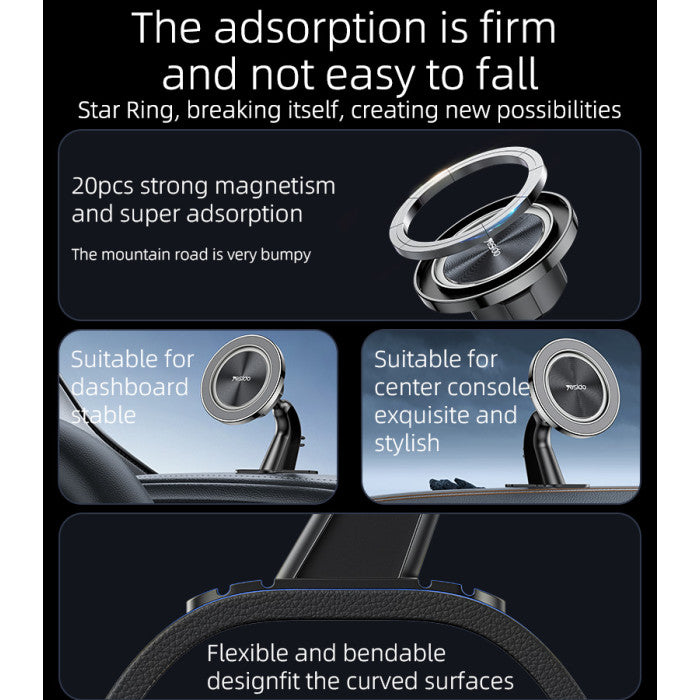 YESIDO 360° Rotating Magnetic Phone Holder for Dashboard YESIDO 360° Rotating Magnetic Phone Holder for Dashboard