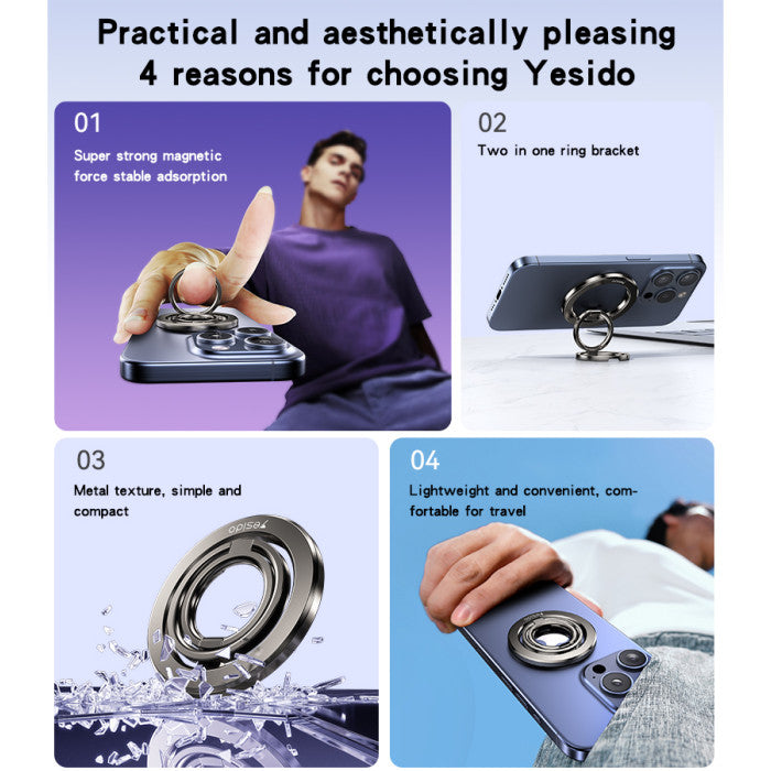 Yesido Zinc Alloy 180° Foldable Phone Holder Yesido Zinc Alloy 180° Foldable Phone Holder