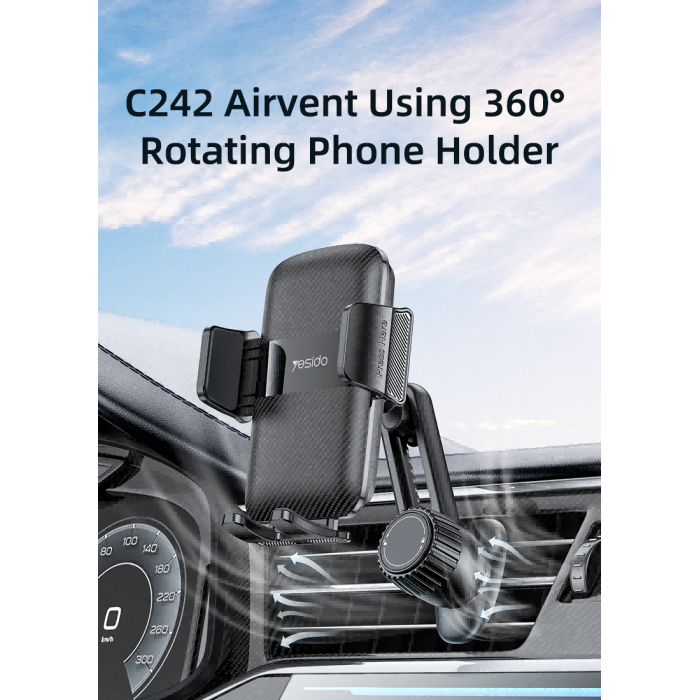 Yesido 360° Rotating Phone Holder for Any Air Vent Yesido 360° Rotating Phone Holder for Any Air Vent