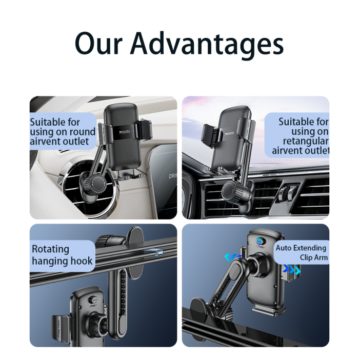 Yesido 360° Rotating Phone Holder for Any Air Vent Yesido 360° Rotating Phone Holder for Any Air Vent