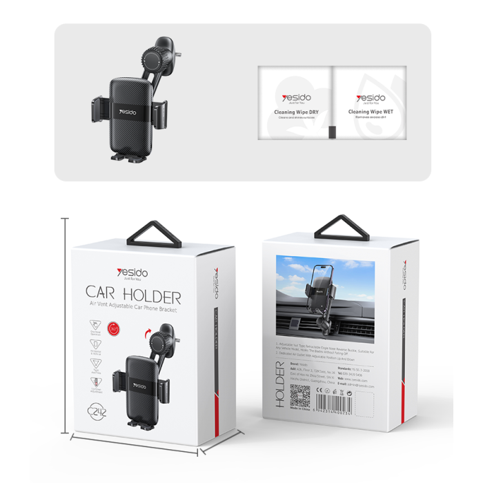 Yesido 360° Rotating Phone Holder for Any Air Vent Yesido 360° Rotating Phone Holder for Any Air Vent
