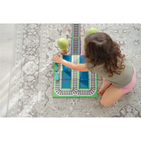 TileTek Magnetic Tile Toppers Train Track Pack, 36 Wooden Pieces, Ages 3+