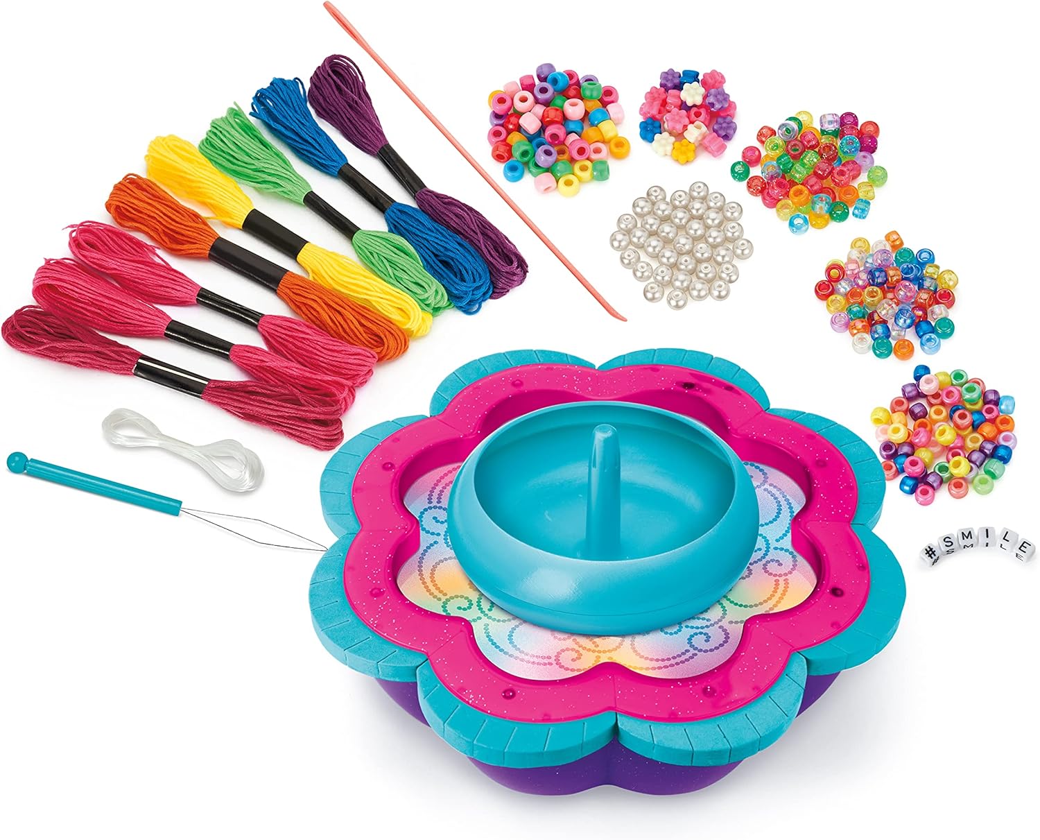 Car-Z-Art 2-in-1 Spin & Bead Friendship Studio for Kids