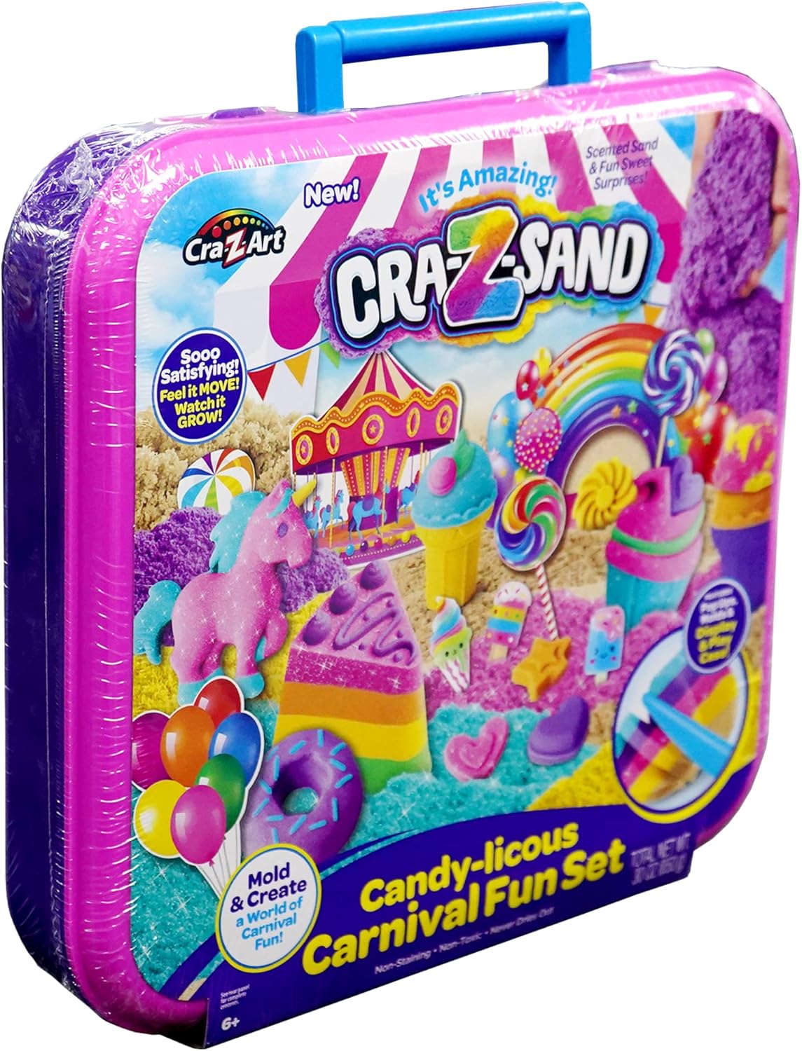 مجموعة Cra-Z-Sand Candy-licious Carnival Fun – رمل النمذجة مجموعة Cra-Z-Sand Candy-licious Carnival Fun – رمل النمذجة