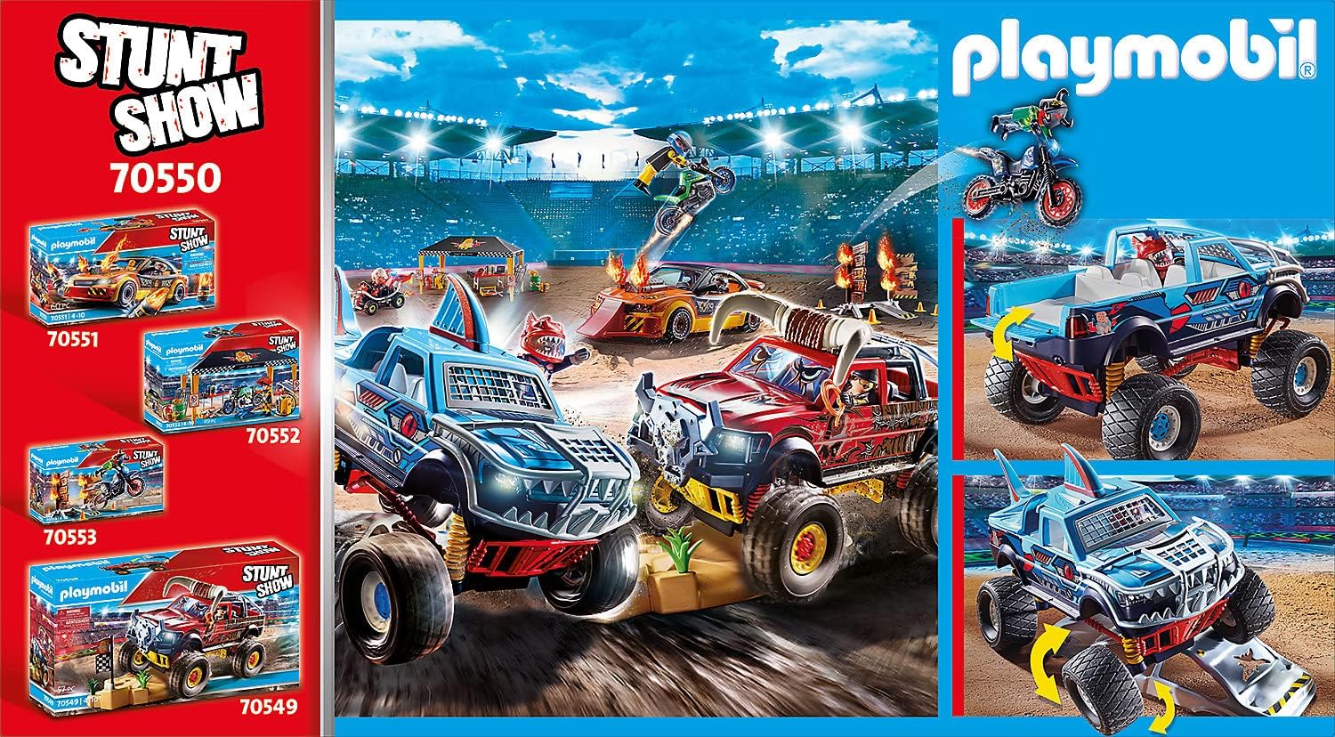 Playmobil Stunt Show Shark Monster Truck - Thrilling Toy Fun Playmobil Stunt Show Shark Monster Truck - Thrilling Toy Fun
