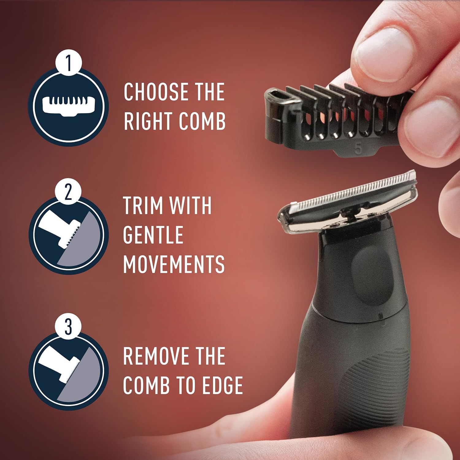 ماكينة تشذيب اللحية King C. Gillette All-in-One: لاسلكية، مقاومة للماء، شفرة رباعية الأبعاد - سوداء