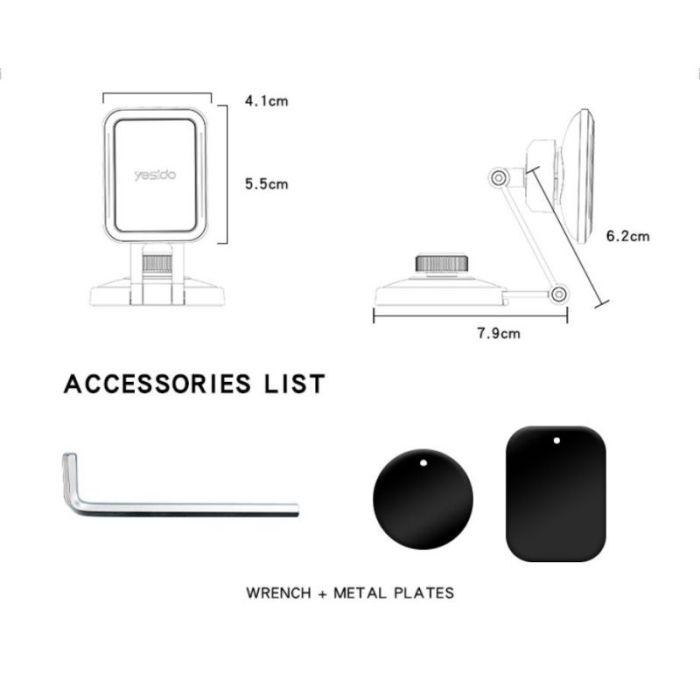 YESIDO Multi-Angle Magnetic Phone Holder with Rotating Arm YESIDO Multi-Angle Magnetic Phone Holder with Rotating Arm