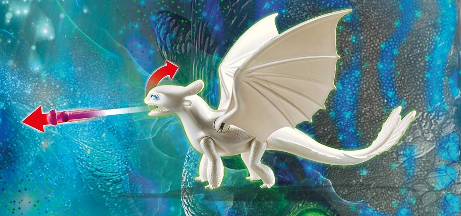 Playmobil Dragons Light Fury with Baby Dragons & Kids Playmobil Dragons Light Fury with Baby Dragons & Kids